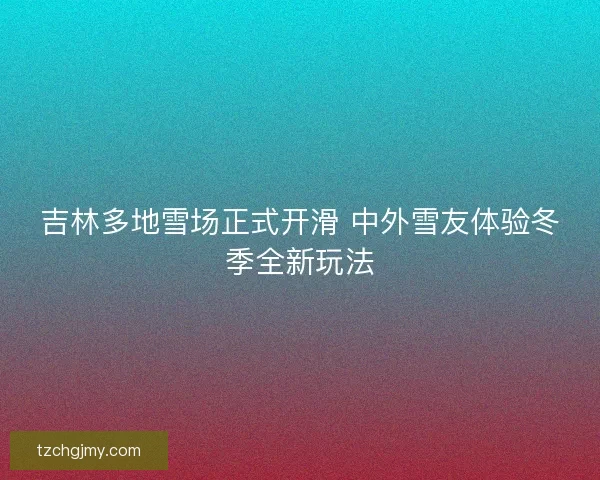 吉林多地雪场正式开滑 中外雪友体验冬季全新玩法 吉林多地雪场正式开滑 中外雪友体验冬季全新玩法