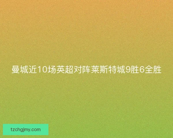 曼城近10场英超对阵莱斯特城9胜6全胜